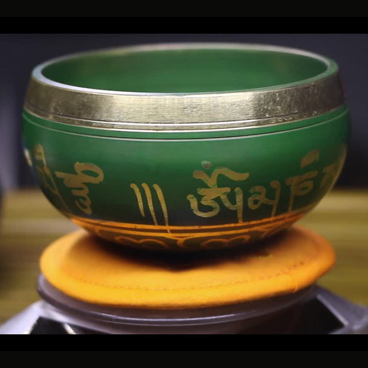 Buddha Stonesチベット瞑想サウンドボウル手作りヒーリングとマインドフルネスサポート保護シンギングボウルセット