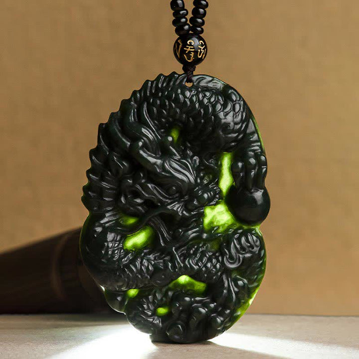 Buddha Stones和田翡翠龍 成功 調和 ネックレス ビーズ ストリング ペンダント - image 9
