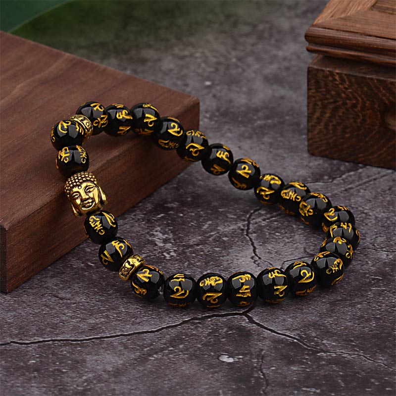 Buddha Stonesチベット仏陀マントラお守りブレスレット