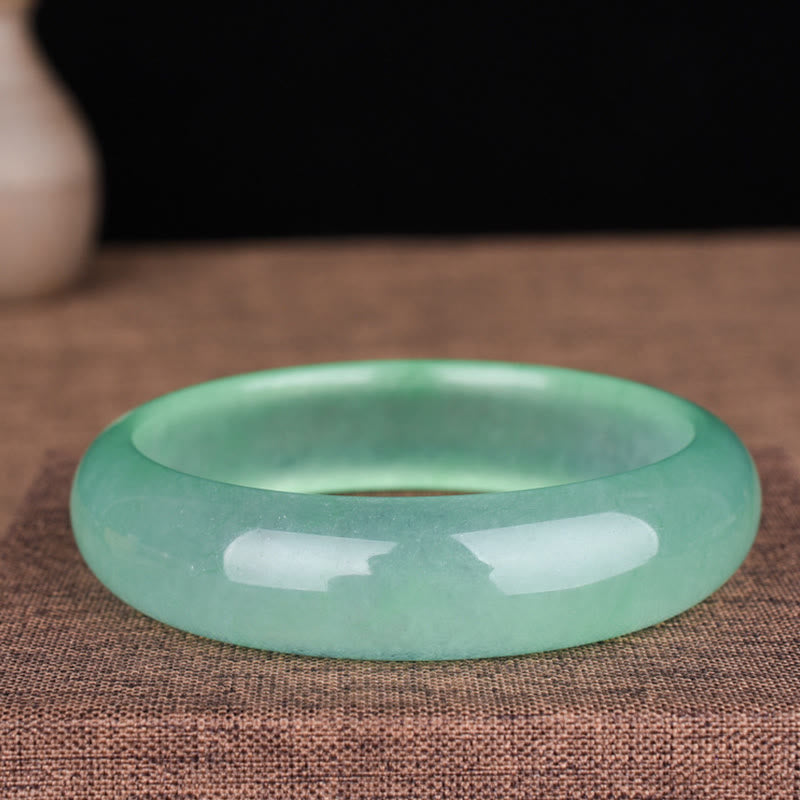 Buddha Stones天然翡翠 幸運 癒し 繁栄 バングル ブレスレット