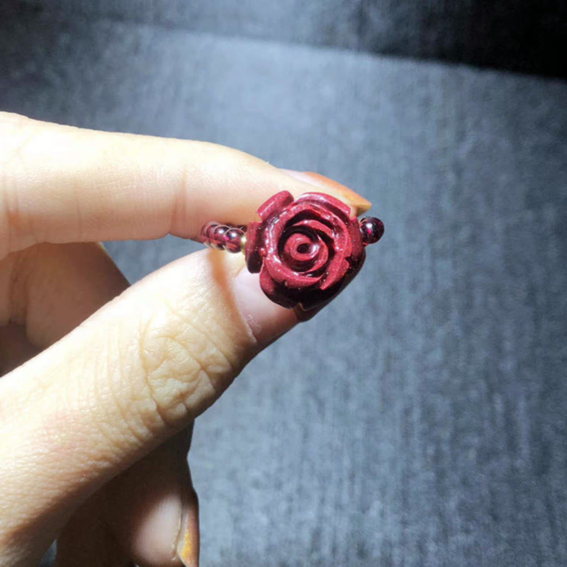 Buddha Stonesガーネット 辰砂 幸運のビーズ 貔貅オーム・マニ・パドメ・フムローズ 守護リング