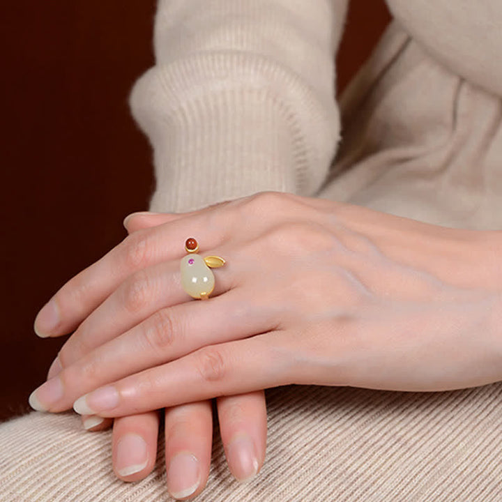 Buddha Stones925 スターリングシルバー 卯年 和田翡翠 幸運の指輪 イヤリング ネックレス ペンダント