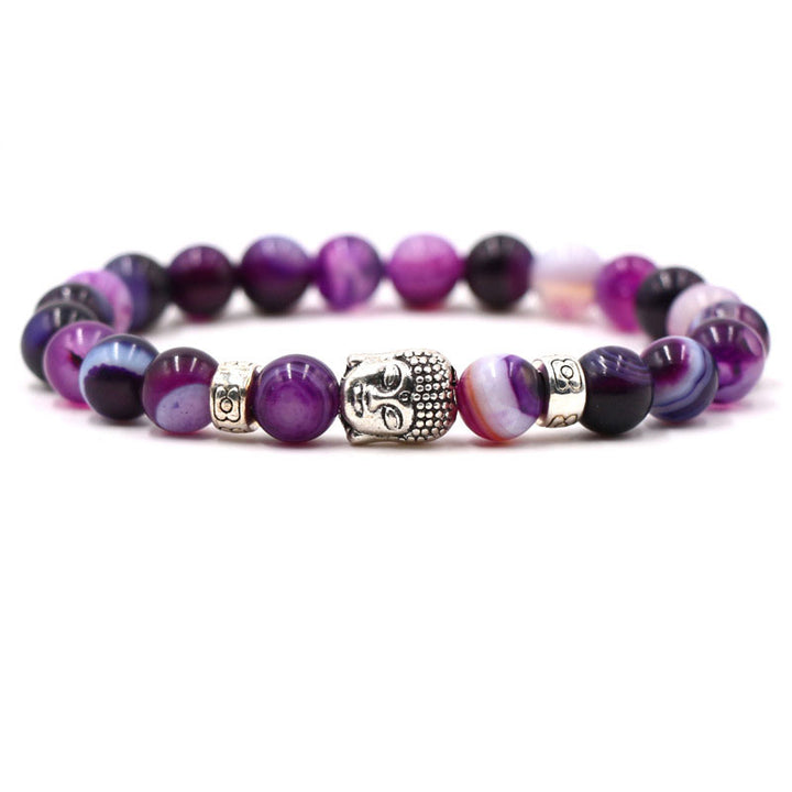 Buddha Stones紫瑪瑙守護ブレスレット