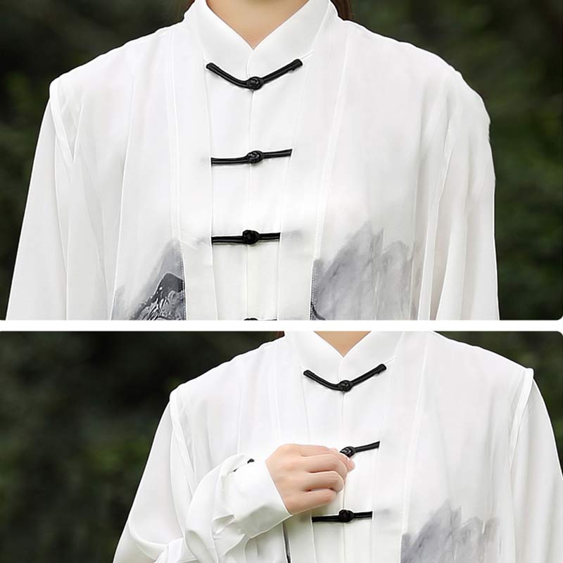 3点セット 水墨画 瞑想 祈り スピリチュアル 禅 太極拳 気功 練習 ユニセックス 服 セット - image 12