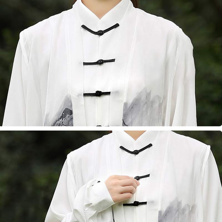 3点セット 水墨画 瞑想 祈り スピリチュアル 禅 太極拳 気功 練習 ユニセックス 服 セット - image 12
