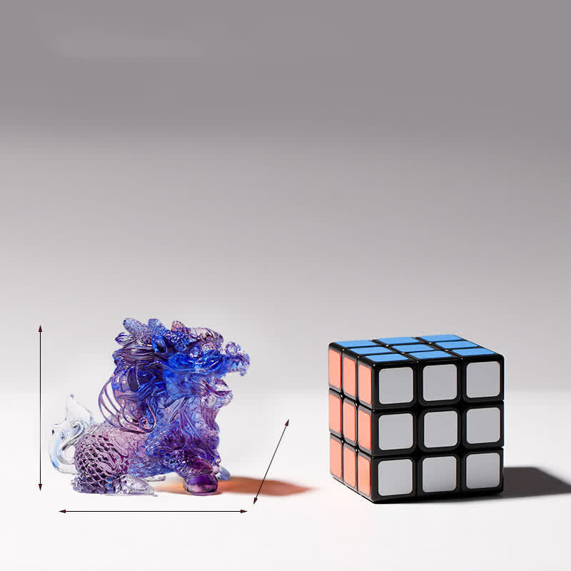 Buddha Stones風水 キリン 手作り リュウリ クリスタル アートピース ホームオフィス デコレーション - image 3