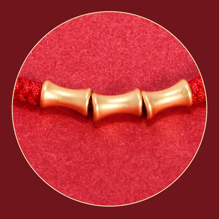 Buddha Stones925 スターリングシルバー 竹デザイン 守護幸運 編み込みブレスレット