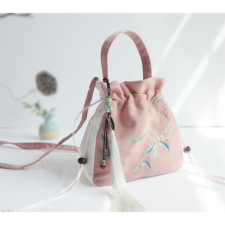 Buddha Stonesハンドメイド刺繍花キャンバストートショルダーバッグハンドバッグ