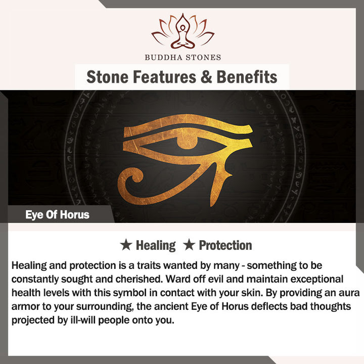 Buddha Stonesホルスの目クリスタル保護調節可能なリング - image 8