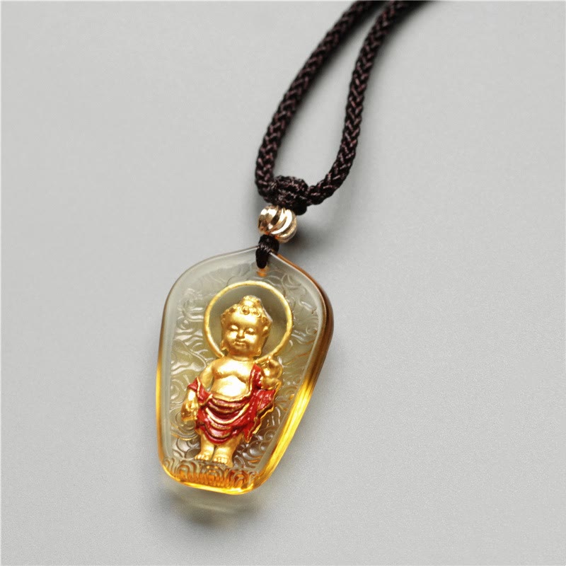 Buddha Stonesチベット仏 リュウリ クリスタル セレニティ ネックレス ペンダント - image 2
