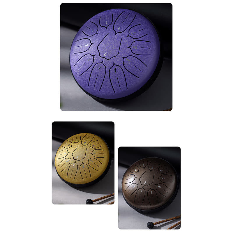 Buddha Stonesスチールタンドラム サウンドヒーリング 瞑想 ヨガ ロータスドラムキット 11音 6インチ