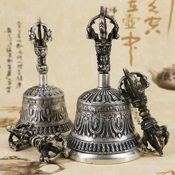 Buddha Stonesチベット瞑想ベルと金剛杵ドルジェ銅製装飾セット - image 0
