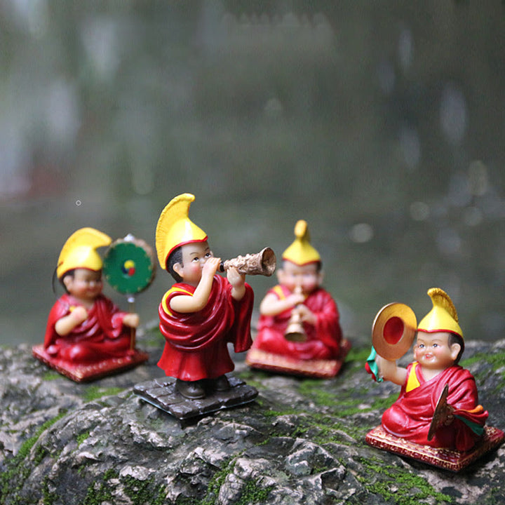 Buddha Stones手描き チベット ラマ像 彫刻 クリエイティブ ホーム オフィス 車 装飾 オーナメント