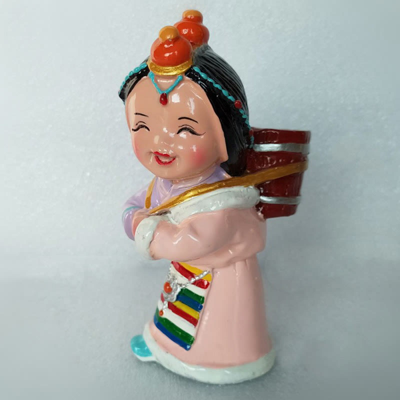 Buddha Stones手描き チベット フィギュア クリエイティブ ホーム オフィス 車 装飾 オーナメント