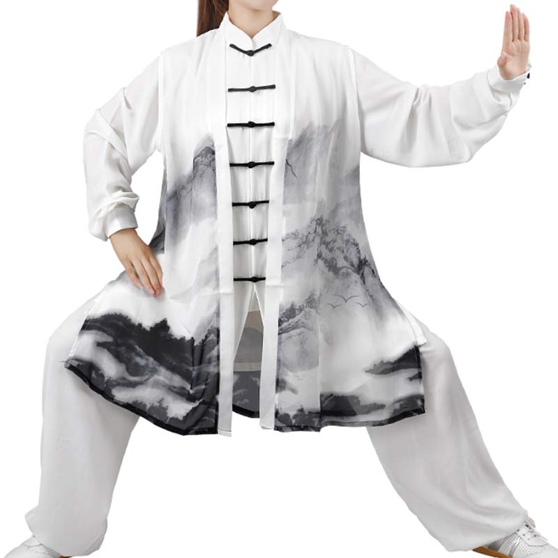3点セット 水墨画 瞑想 祈り スピリチュアル 禅 太極拳 気功 練習 ユニセックス 服 セット - image 13