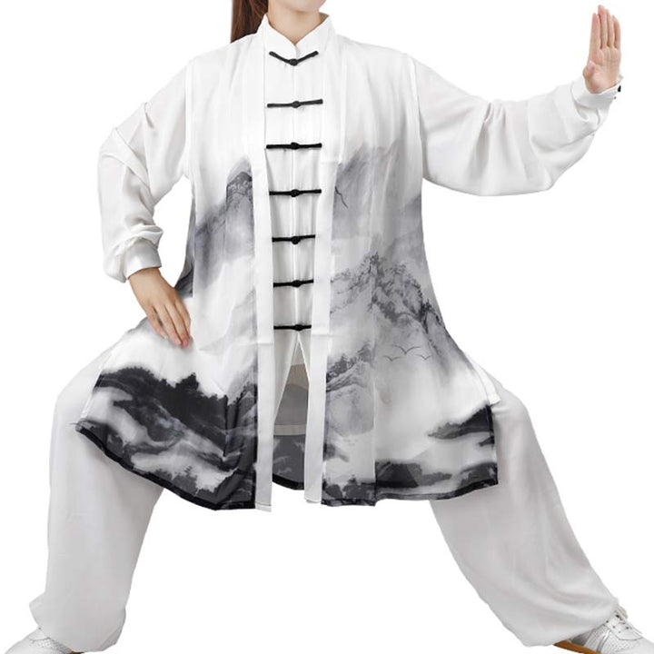 3点セット 水墨画 瞑想 祈り スピリチュアル 禅 太極拳 気功 練習 ユニセックス 服 セット - image 13