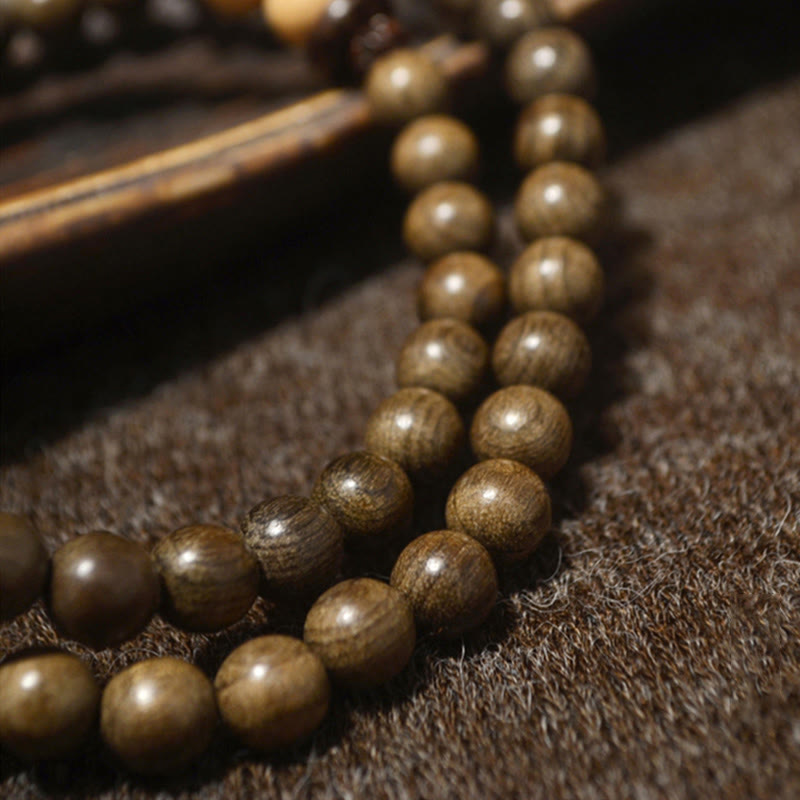 Buddha Stonesチベット白檀守護チャームMalaブレスレット