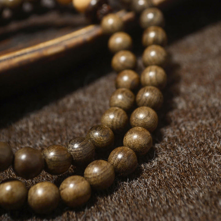 Buddha Stonesチベット白檀守護チャームMalaブレスレット