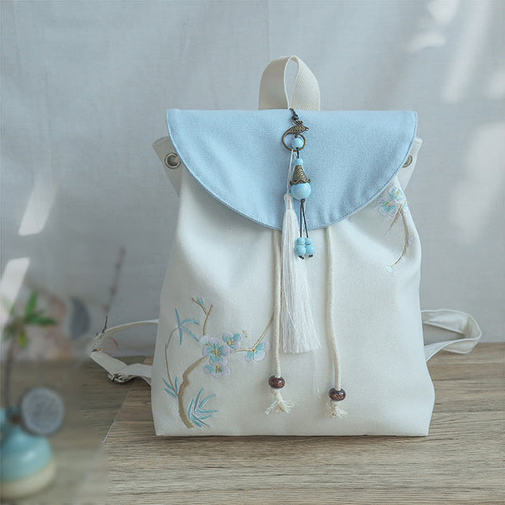 Buddha Stonesハンドメイド刺繍入り大容量キャンバスバックパック - image 42