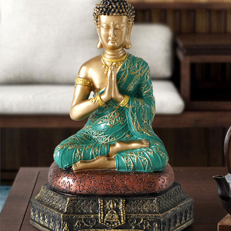 Buddha Stones仏陀慈悲の樹脂像装飾 - image 6