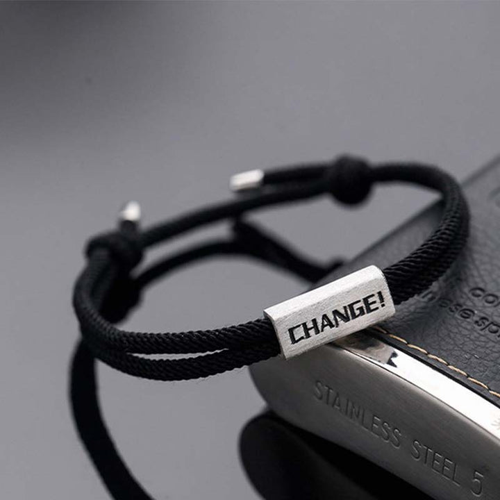 Buddha Stones925スターリングシルバー 文字彫刻 祝福ストリングブレスレット - ブラック＆文字変更（ブレスレットサイズ18-24cm） - image 9