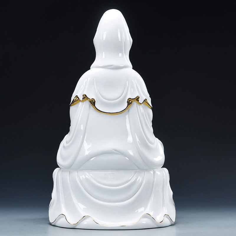 観音菩薩 成功の陶器像 室内装飾 - image 6
