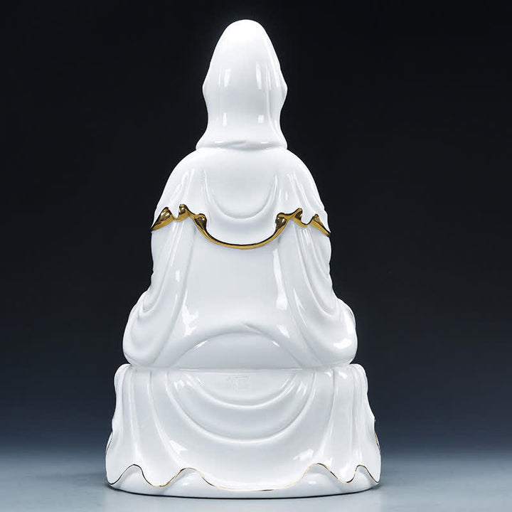 観音菩薩 成功の陶器像 室内装飾 - image 6