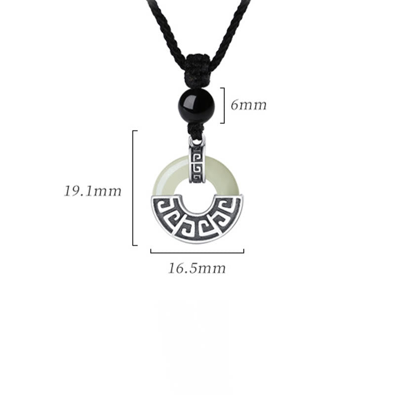 Buddha Stones925スターリングシルバー 天然和田翡翠 平和バックル 繁栄のネックレスペンダント