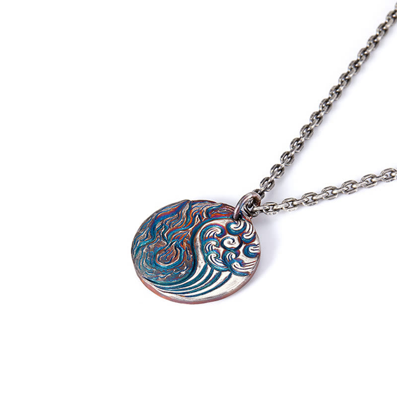 Buddha Stones990 スターリングシルバー 陰陽 水と火のバランスネックレスペンダント - image 7