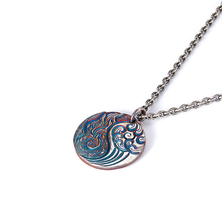 Buddha Stones990 スターリングシルバー 陰陽 水と火のバランスネックレスペンダント - image 7