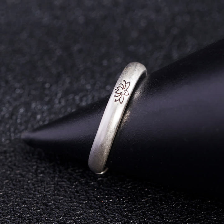 Buddha Stones925スターリングシルバー 蓮の花 悟りのリング - image 6