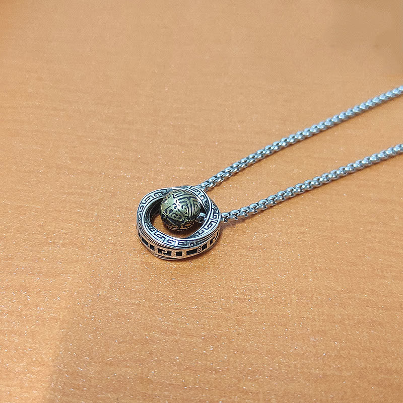 Buddha Stones メビウスのラッキービーズ銅製 富を呼ぶネックレスペンダント