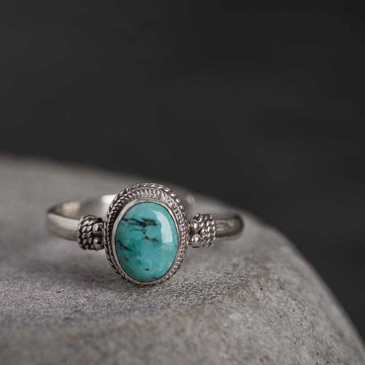 Buddha Stones925スターリングシルバー ターコイズ ウィズダムラブリング