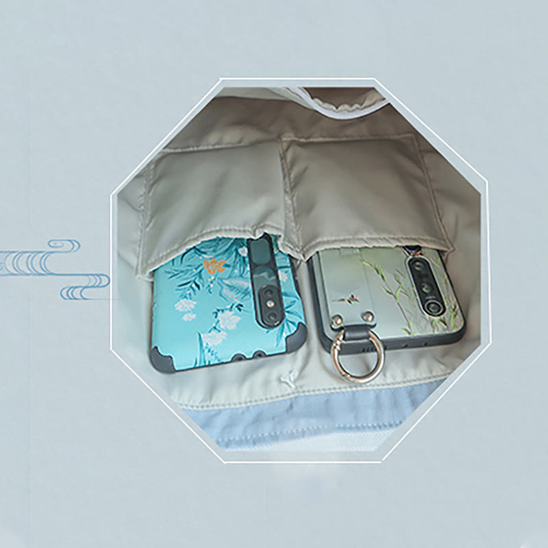 梨花 梅 桃の花 竹刺繍 キャンバス 大容量 ショルダーバッグ トートバッグ - image 22