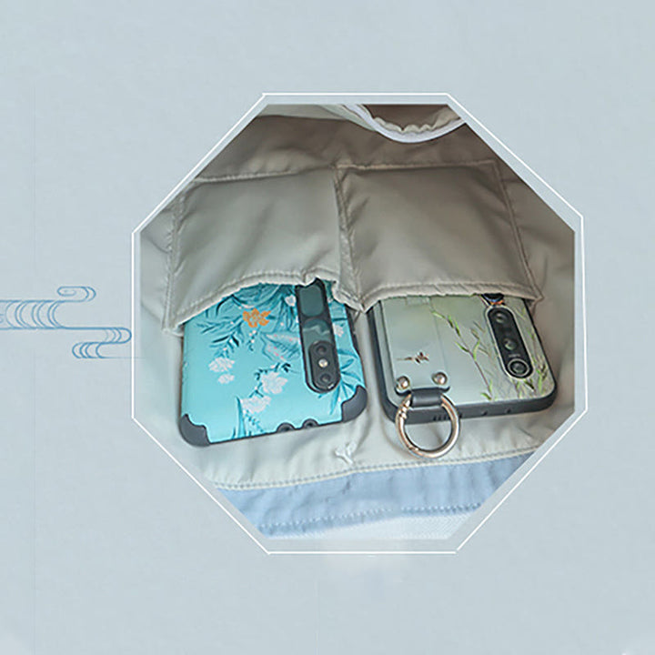 梨花 梅 桃の花 竹刺繍 キャンバス 大容量 ショルダーバッグ トートバッグ - image 22