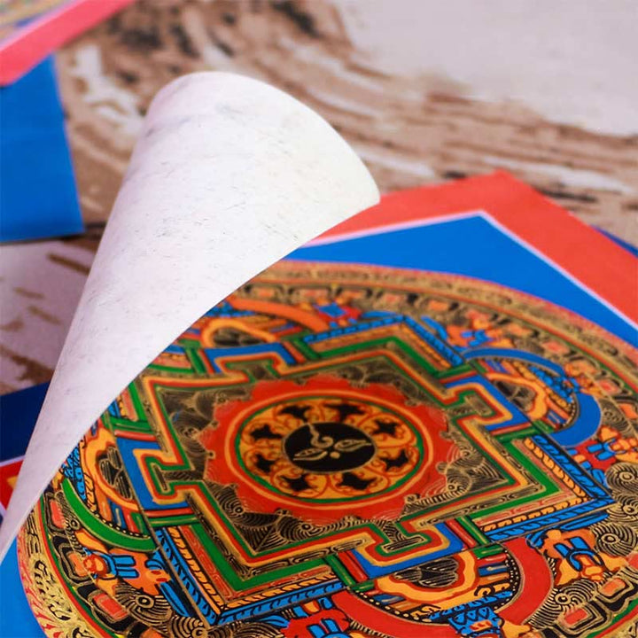 Buddha Stonesチベット 手作りタンカ 祝福の絵画 タンカ ブラインドボックス ランダムカラーパターン