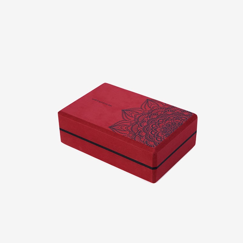Buddha Stones チベット曼荼羅模様の滑り止め付きソフトフォームヨガブロック - 赤い曼荼羅 - image 3
