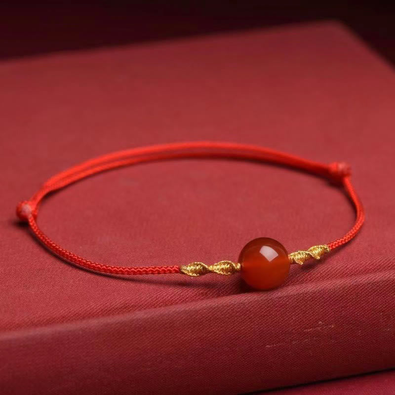 Buddha Stones天然赤瑪瑙 キャッツアイ カーム編み紐ブレスレット ネックレスペンダント - レッドアゲートレッドロープブレスレット（手首周り13～19cm） - image 14