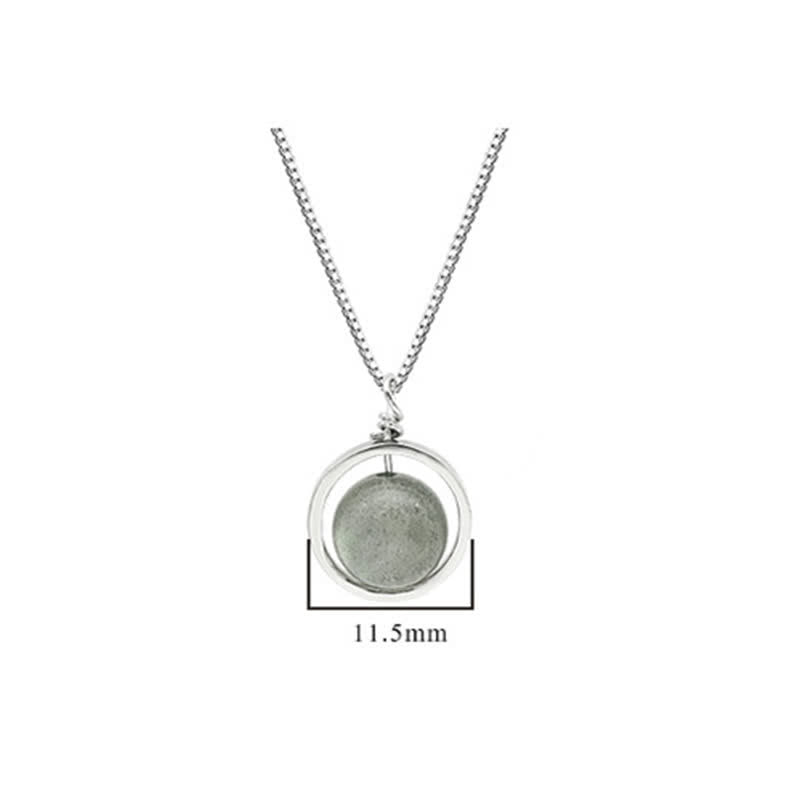Buddha Stones 925スターリングシルバー ムーンストーン ラブプラネット 回転パターンネックレスペンダント - image 13