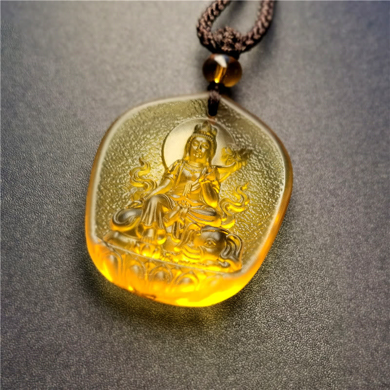 Buddha Stones十二支誕生仏の祝福 劉里 クリスタル 慈悲のネックレス ペンダント - 龍・蛇・釈迦如来菩薩 - image 6
