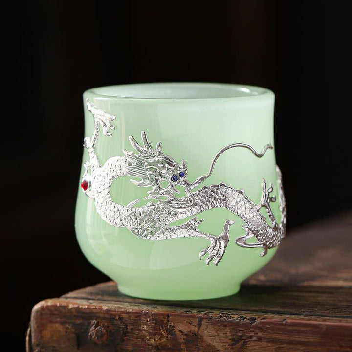 Buddha Stones蓮 龍 鳳凰 花 陶器 ティーカップ ティーカップ