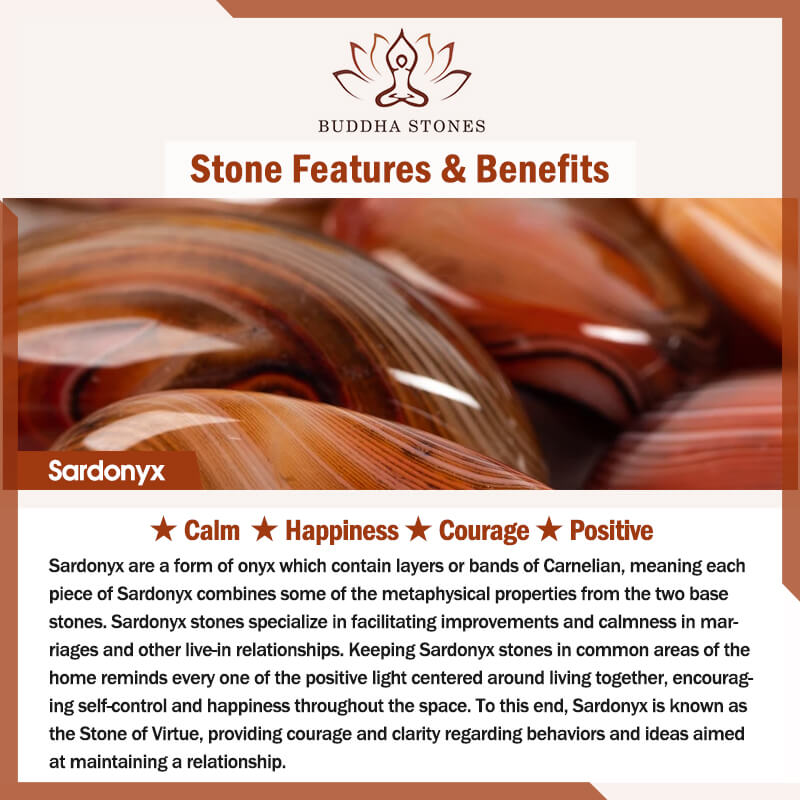 Buddha Stonesランダムサードニクスストーンポジティブキーチェーン