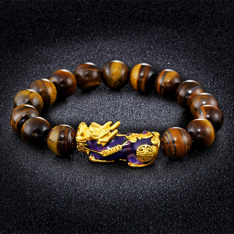 Buddha Stonesチベット手作りタイガーアイ風水ブレスレット