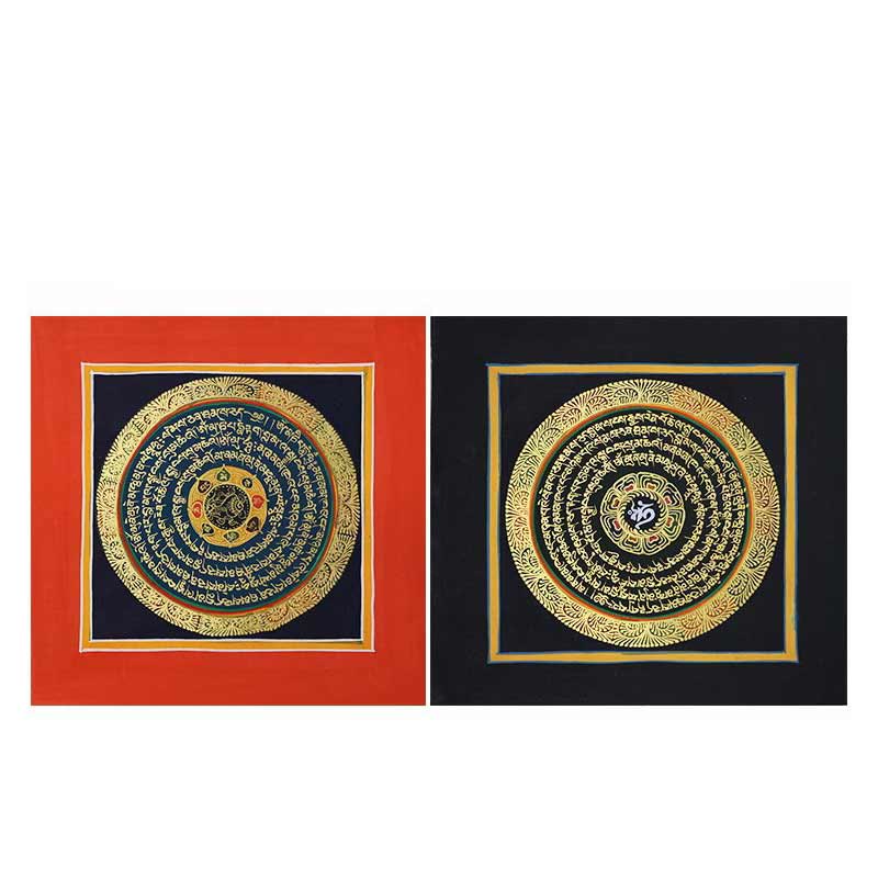 Buddha Stonesチベット 手作り タンカ 絵画 スピリチュアルな祝福 ブラインドボックス ランダムカラーパターン