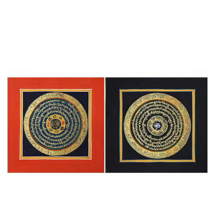 Buddha Stonesチベット 手作り タンカ 絵画 スピリチュアルな祝福 ブラインドボックス ランダムカラーパターン
