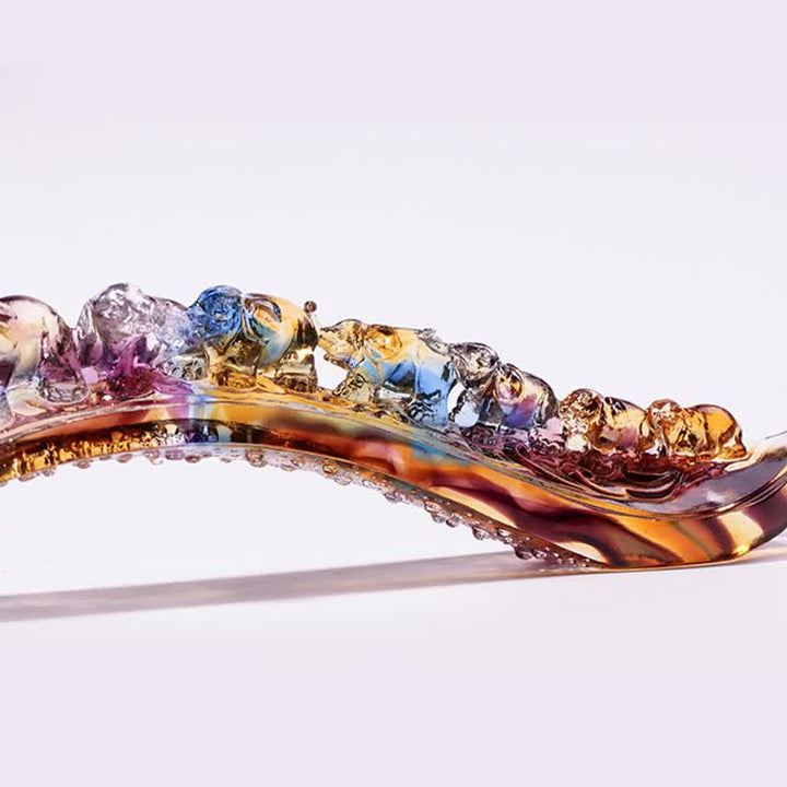 手作りのLiuliクリスタルRuyi象のアートピース、クリスタルベース付きホームデコレーション - image 10