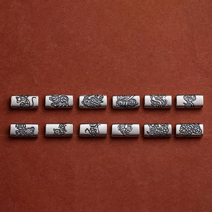Buddha Stones925スターリングシルバー 12星座 辰砂 ストリングブレスレット