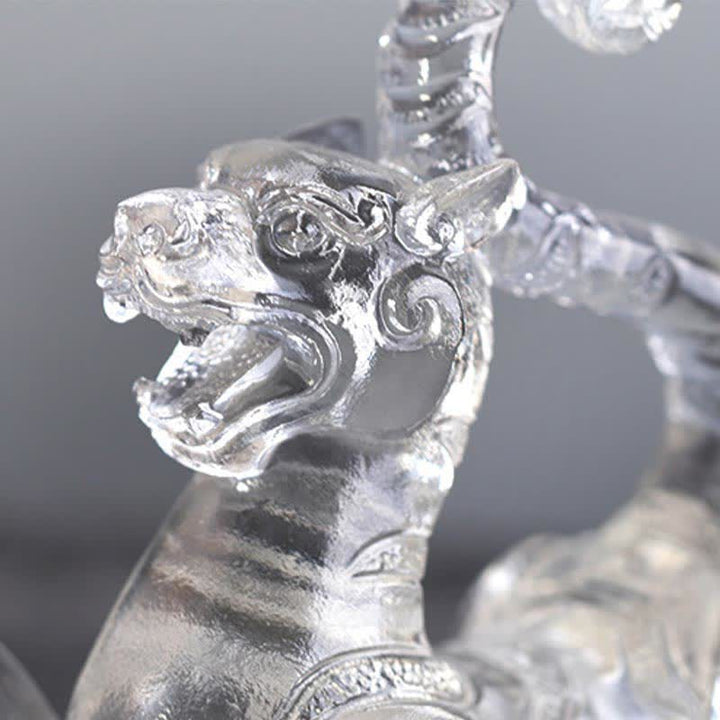 Buddha Stones風水 四大シンボル 青龍 ハンドメイド 琉璃クリスタルアート作品 ホームオフィス装飾