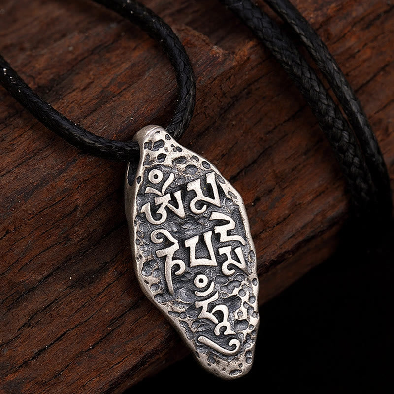 Buddha Stonesチベット 925 スターリングシルバーオーム・マニ・パドメ・フムドルジェヴァジュラ 彫刻 強さ ネックレス ペンダント - image 10