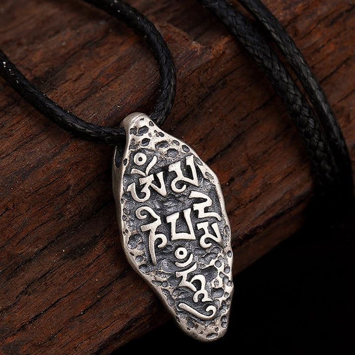 Buddha Stonesチベット 925 スターリングシルバーオーム・マニ・パドメ・フムドルジェヴァジュラ 彫刻 強さ ネックレス ペンダント - image 10